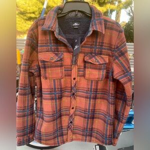 NWT Men’s O'Neill Multicolor Plaid Jacket fleece size Small